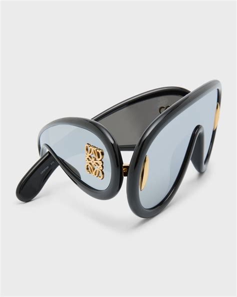 Loewe Mirror Acetate Shield Sunglasses .